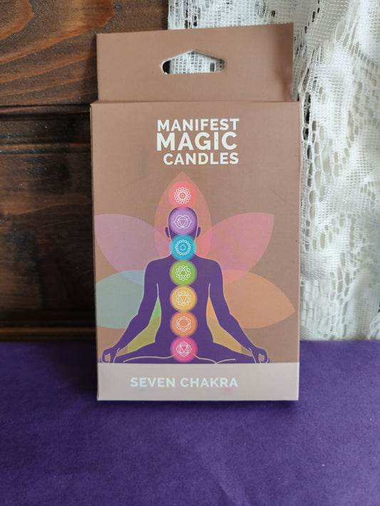 7 chakraa -loitsukynttilät